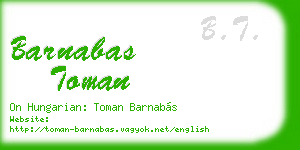 barnabas toman business card