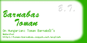 barnabas toman business card